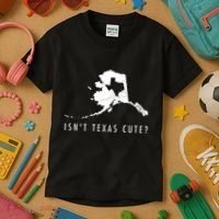 Alaska Isnt Texas Cute Funny Map Gift Kids T-Shirt thumb 3