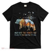 And Into The Forest I Go To Lose My Mind Camping Bear T-Shirt thumb 0