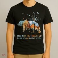 And Into The Forest I Go To Lose My Mind Camping Bear T-Shirt thumb 3