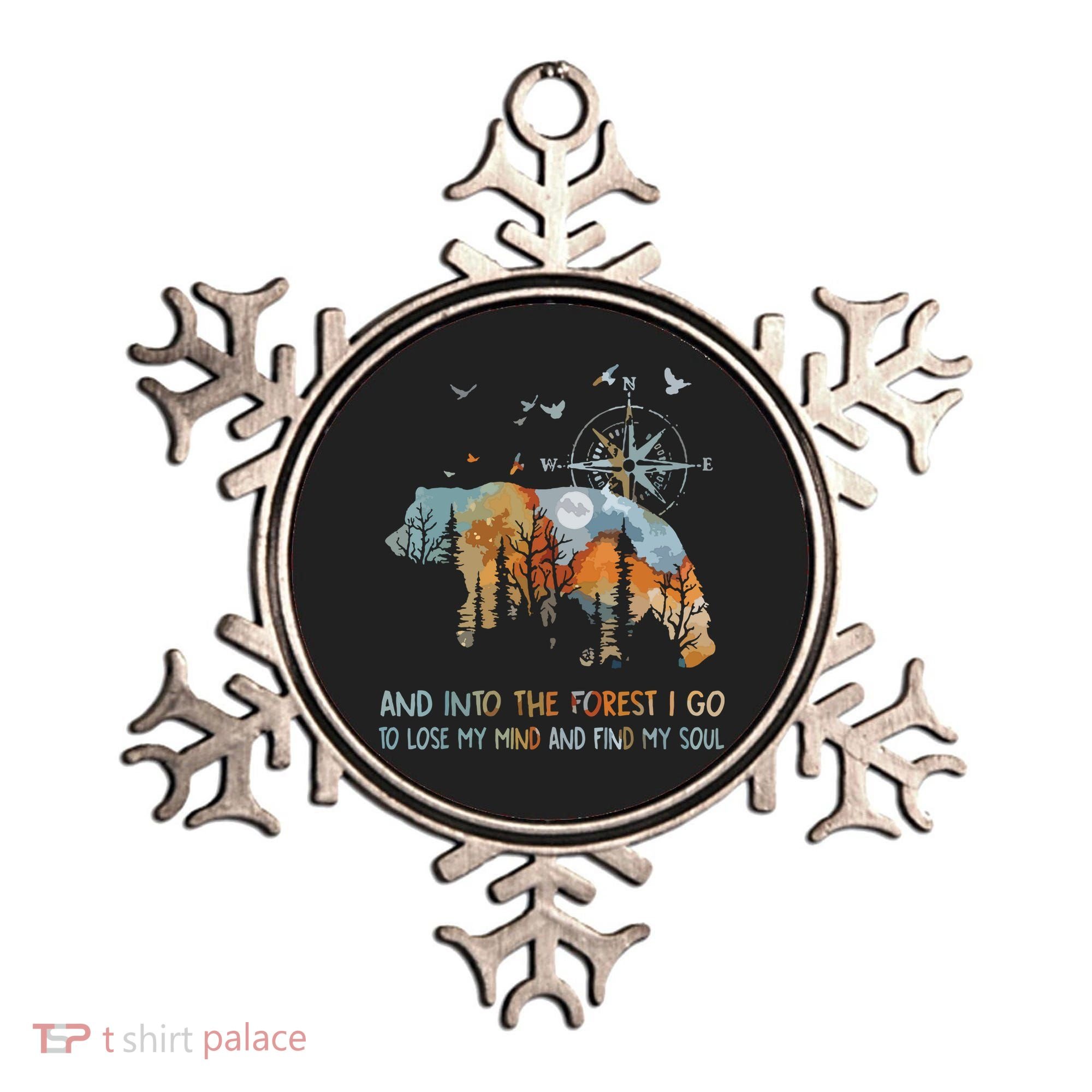 And Into The Forest I Go To Lose My Mind Camping Bear Ornament