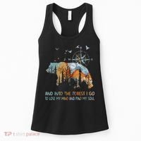 And Into The Forest I Go To Lose My Mind Camping Bear Women's Tank Top thumb 0