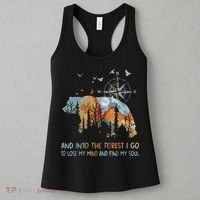And Into The Forest I Go To Lose My Mind Camping Bear Women's Tank Top thumb 3