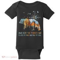 And Into The Forest I Go To Lose My Mind Camping Bear Baby Bodysuit thumb 0