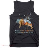 And Into The Forest I Go To Lose My Mind Camping Bear Tank Top thumb 0