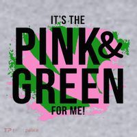 A ItS The Pink And Green For Me Sorority Women's Sweatshirt thumb 2
