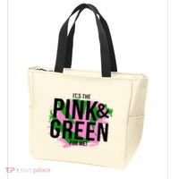 A ItS The Pink And Green For Me Sorority Tote Bag thumb 3