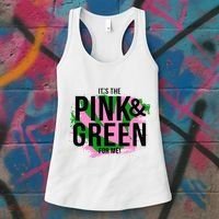 A ItS The Pink And Green For Me Sorority Women's Tank Top thumb 3