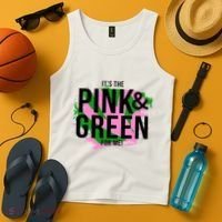 A ItS The Pink And Green For Me Sorority Tank Top thumb 4