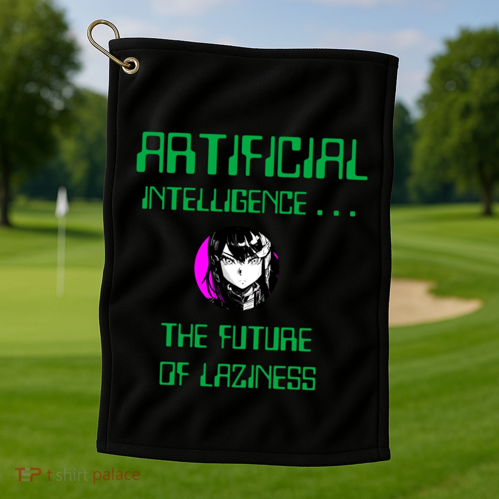 Artificial Intelligence The Future Of Laziness Golf Towel