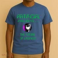 Artificial Intelligence The Future Of Laziness T-Shirt thumb 3