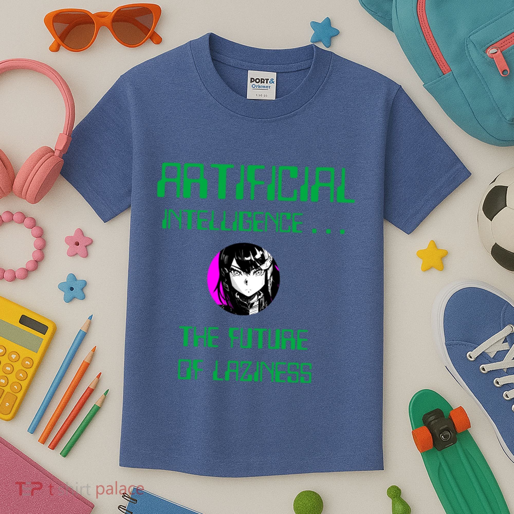 Artificial Intelligence The Future Of Laziness Kids T-Shirt