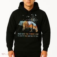 And Into The Forest I Go To Lose My Mind Camping Bear Hoodie thumb 2