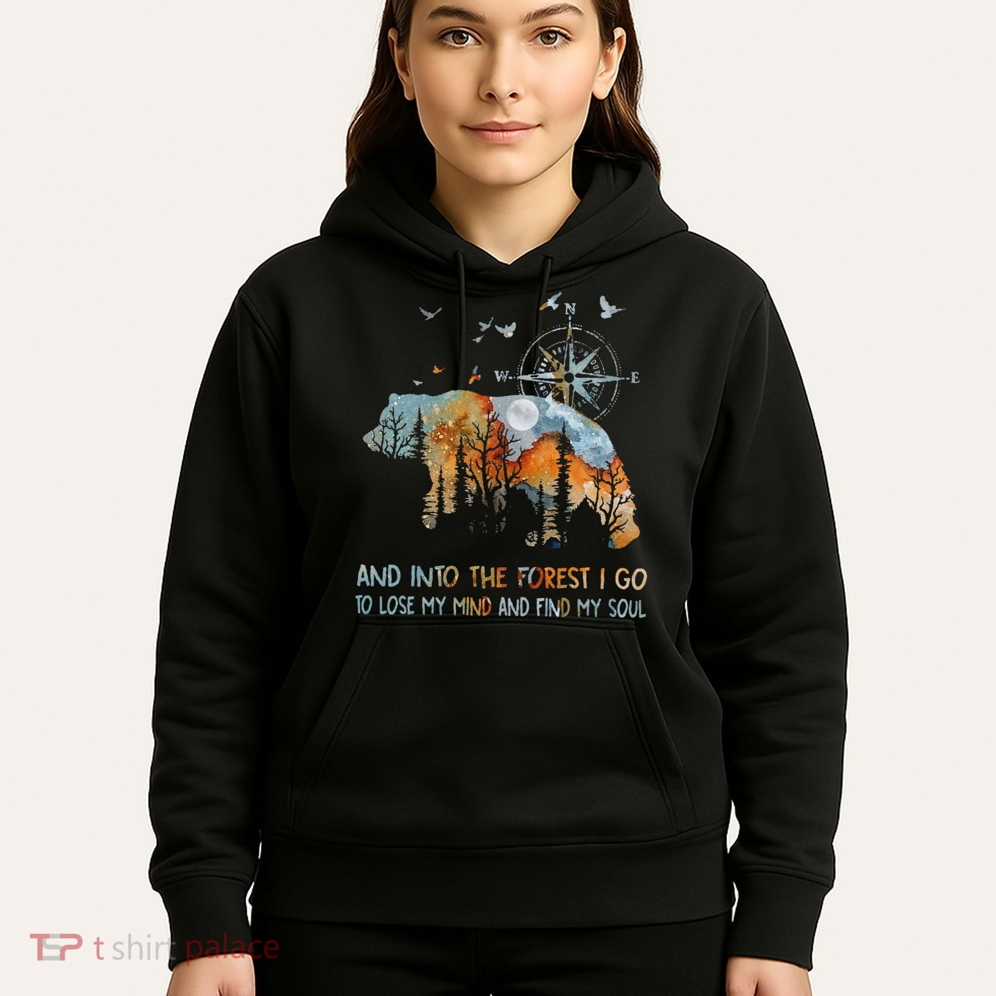 And Into The Forest I Go To Lose My Mind Camping Bear Hoodie