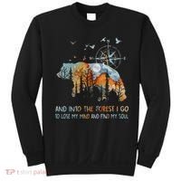 And Into The Forest I Go To Lose My Mind Camping Bear Sweatshirt thumb 0