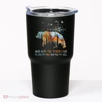 And Into The Forest I Go To Lose My Mind Camping Bear Tumbler thumb 0