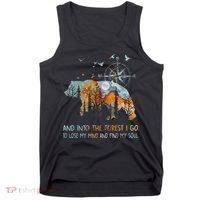 And Into The Forest I Go To Lose My Mind Camping Bear Tank Top thumb 0