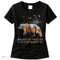 And Into The Forest I Go To Lose My Mind Camping Bear Women's T-Shirt thumb 0