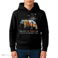 And Into The Forest I Go To Lose My Mind Camping Bear Kids Hoodie thumb 4