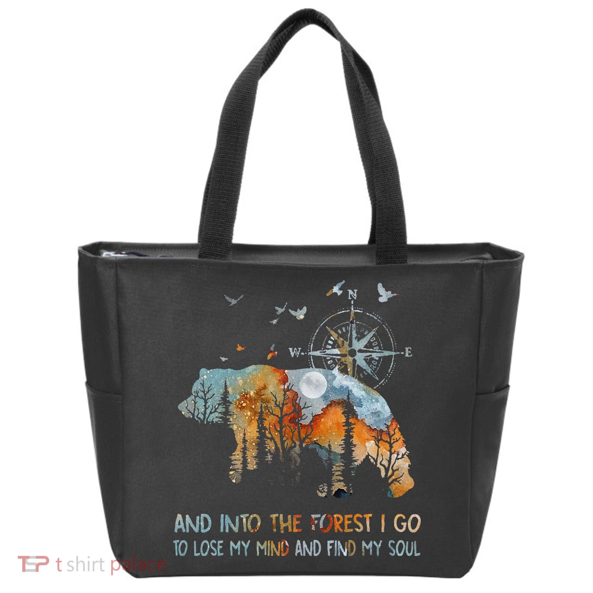 And Into The Forest I Go To Lose My Mind Camping Bear Tote Bag