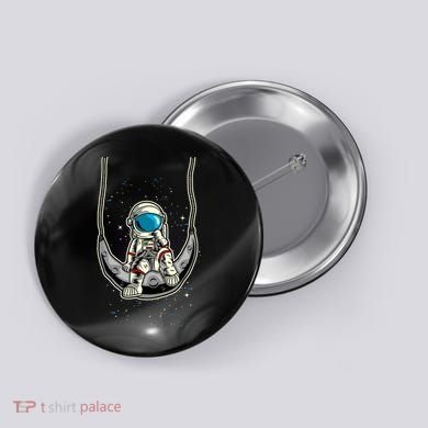 Astronaut In The Moon Button