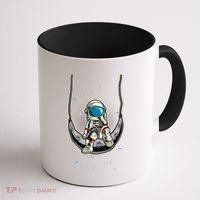 Astronaut In The Moon Coffee Mug thumb 1