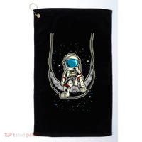 Astronaut In The Moon Golf Towel thumb 0