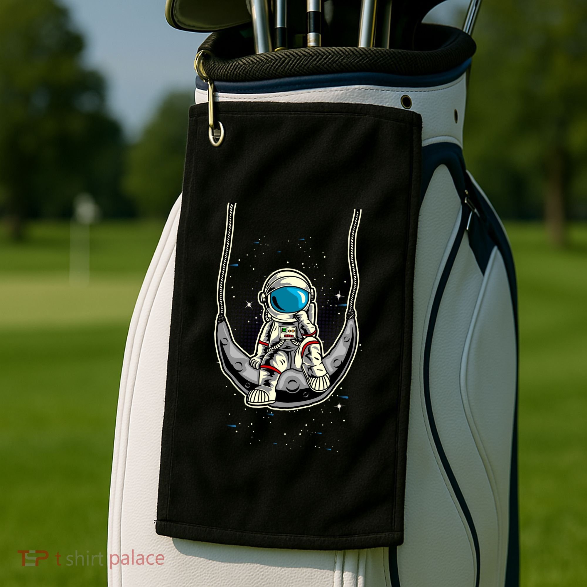 Astronaut In The Moon Golf Towel
