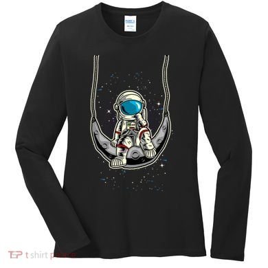 Astronaut In The Moon Women's Long Sleeve Shirt