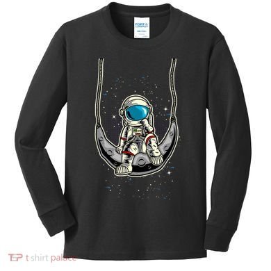 Astronaut In The Moon Kids Long Sleeve Shirt