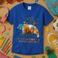 And Into The Forest I Go To Lose My Mind Camping Kids T-Shirt thumb 3