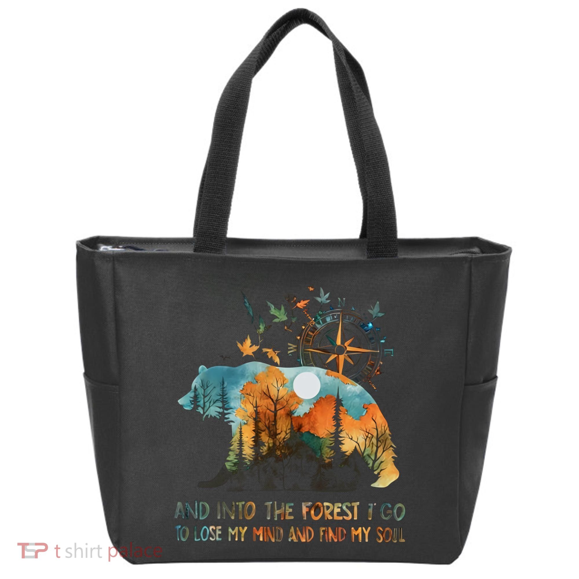 And Into The Forest I Go To Lose My Mind Camping Bear Tote Bag