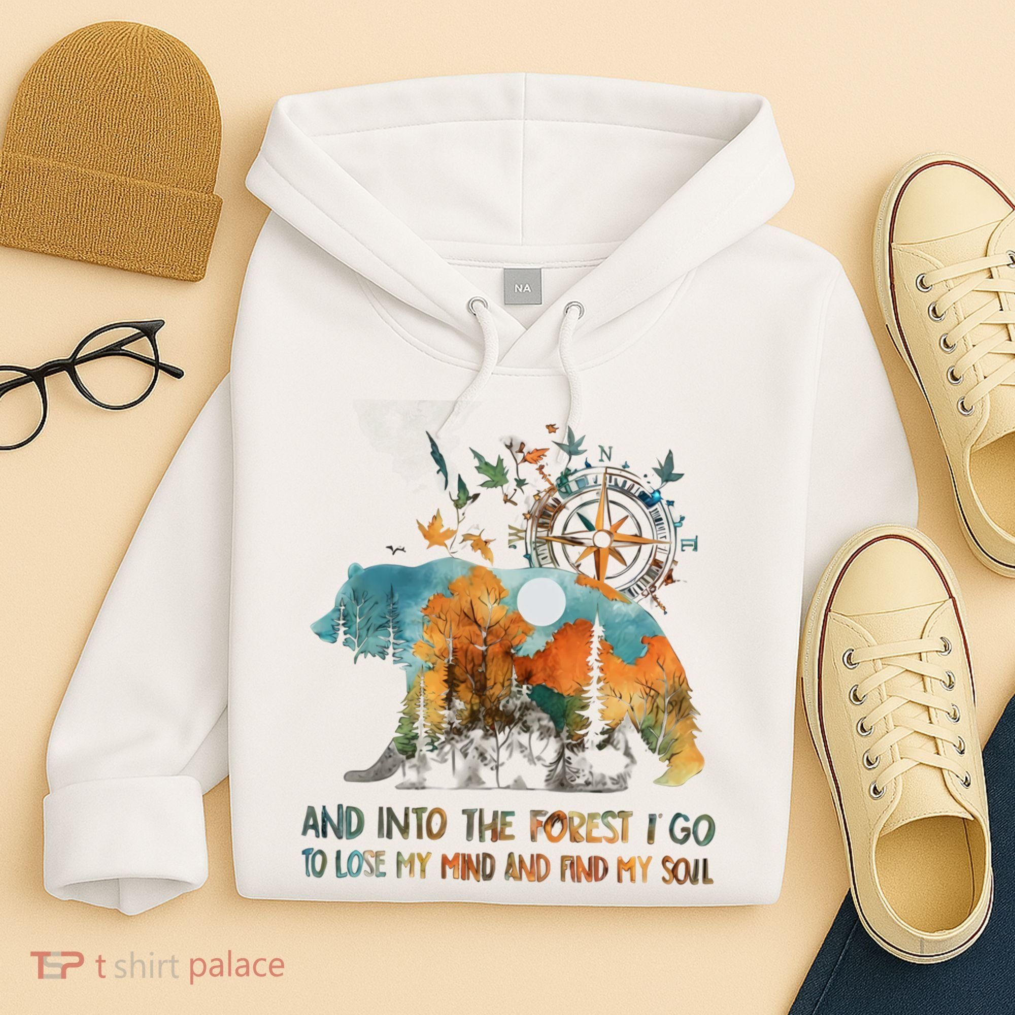And Into The Forest I Go To Lose My Mind Camping Bear Hoodie