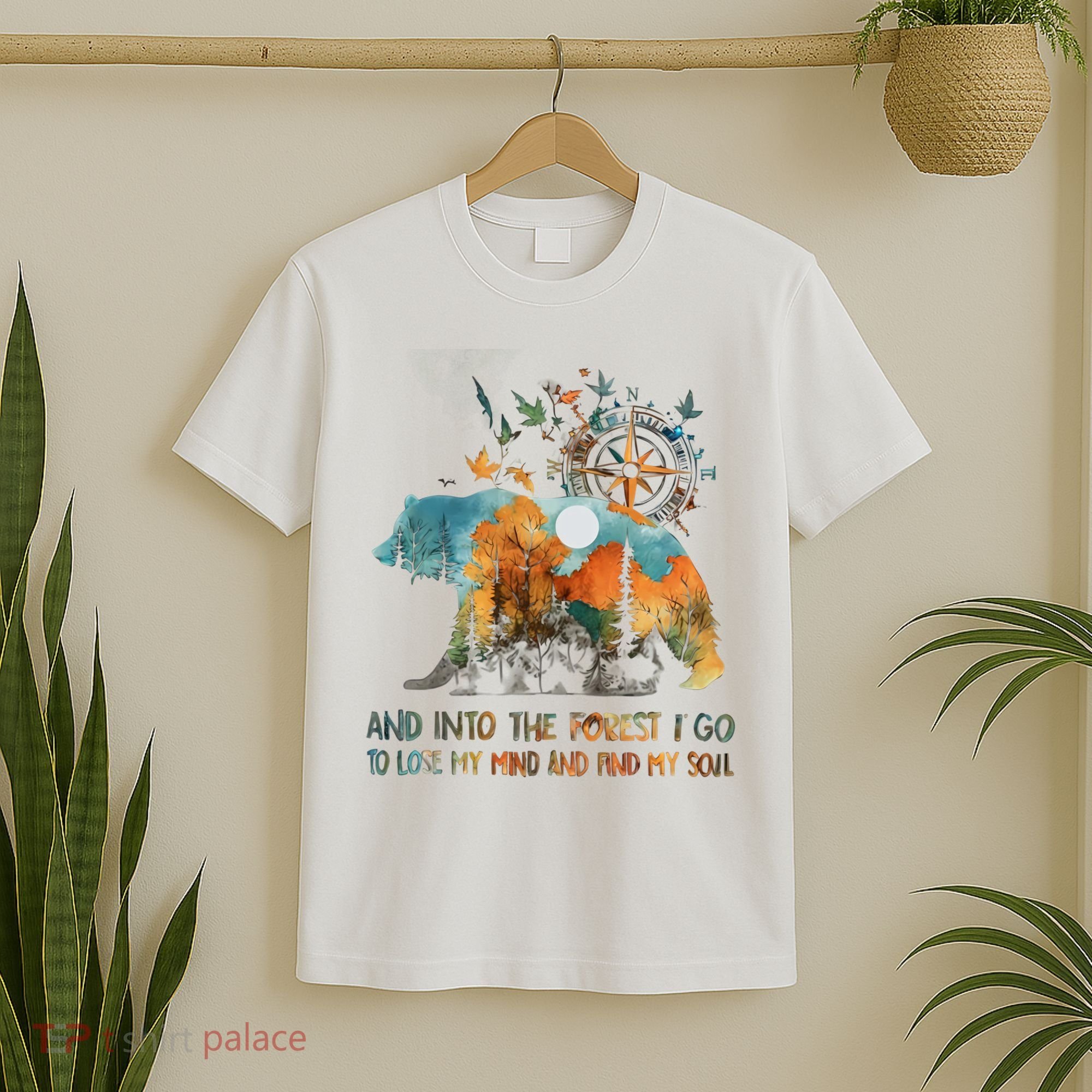 And Into The Forest I Go To Lose My Mind Camping Bear T-Shirt