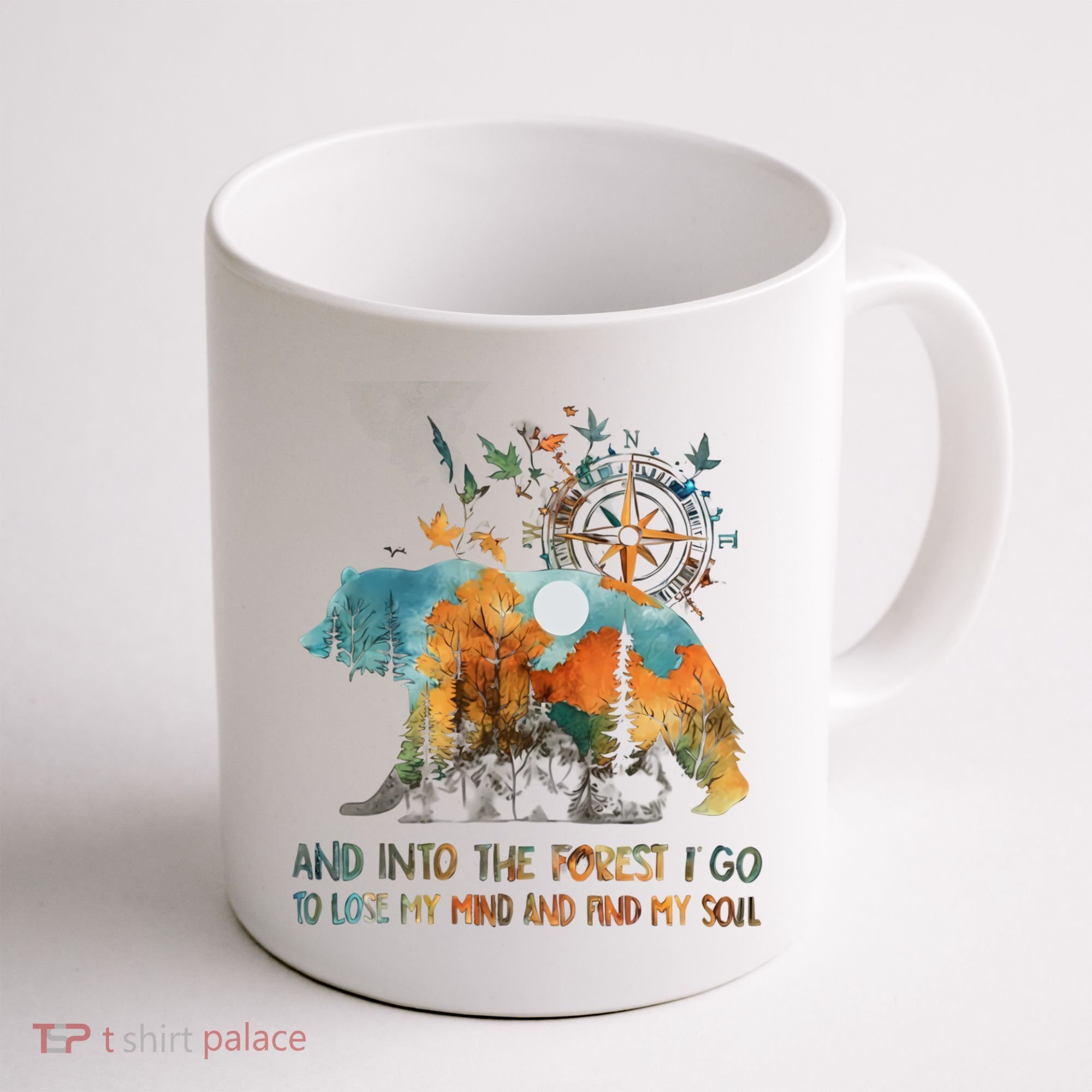 And Into The Forest I Go To Lose My Mind Camping Bear Coffee Mug
