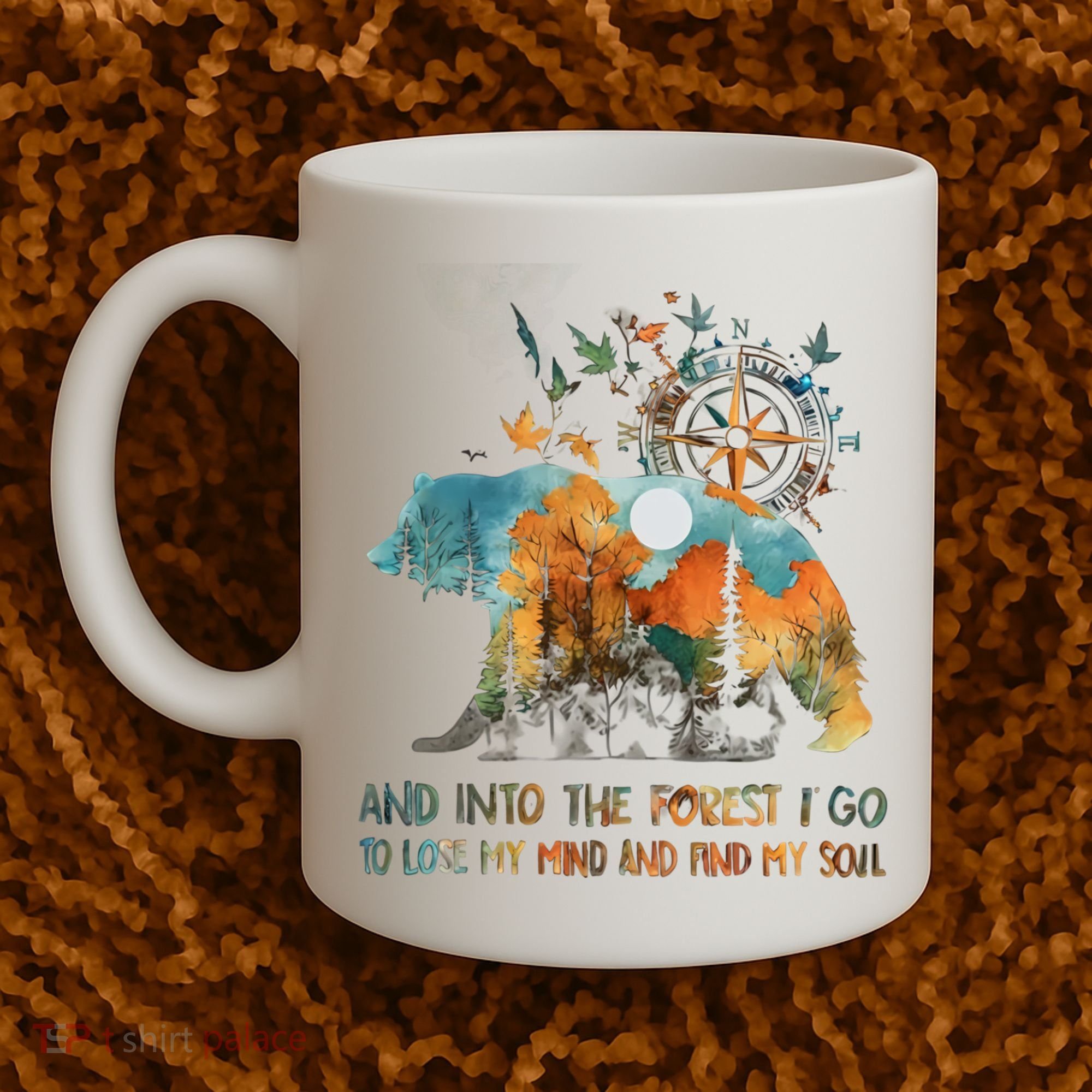 And Into The Forest I Go To Lose My Mind Camping Bear Coffee Mug