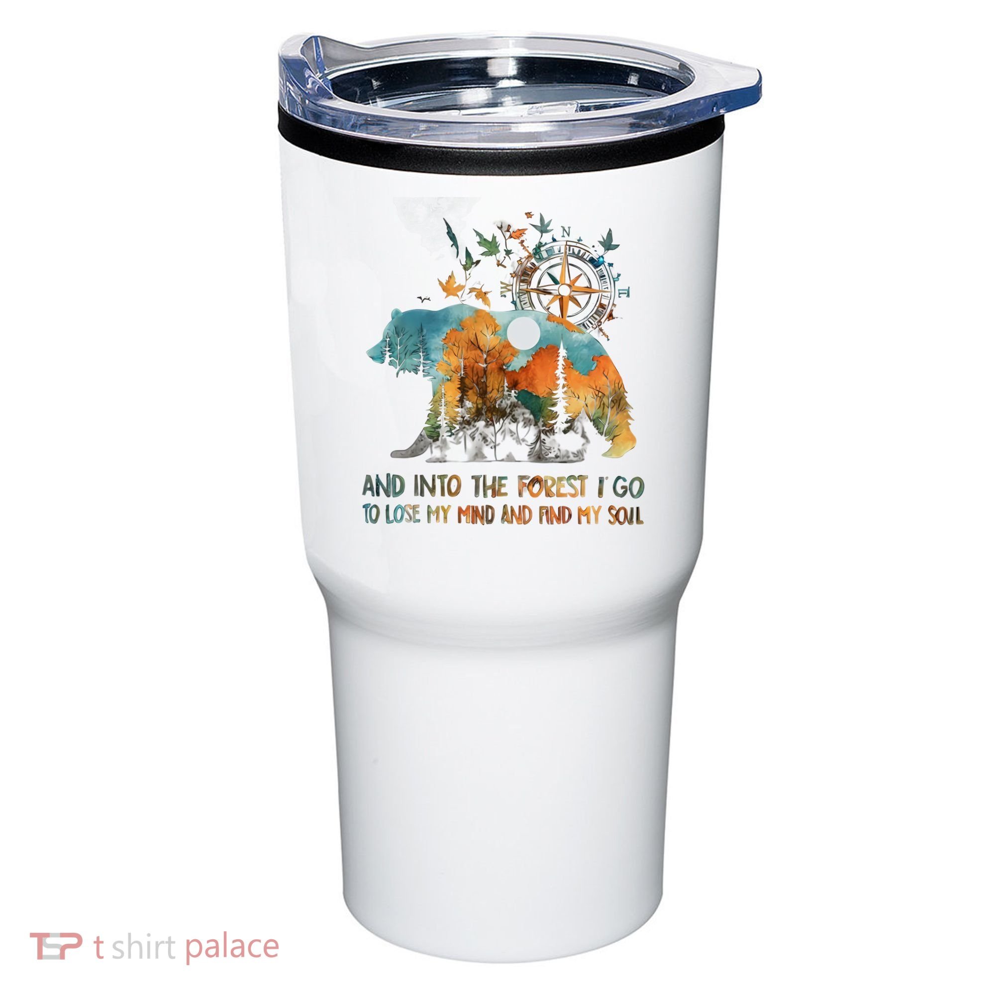 And Into The Forest I Go To Lose My Mind Camping Bear Tumbler