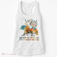 And Into The Forest I Go To Lose My Mind Camping Bear Women's Tank Top thumb 0