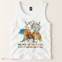 And Into The Forest I Go To Lose My Mind Camping Bear Tank Top thumb 2