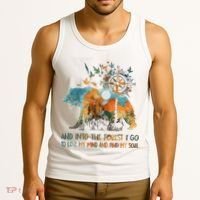 And Into The Forest I Go To Lose My Mind Camping Bear Tank Top thumb 3