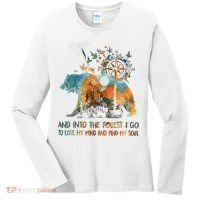 And Into The Forest I Go To Lose My Mind Camping Bear Women's Long Sleeve Shirt thumb 0