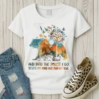 And Into The Forest I Go To Lose My Mind Camping Bear Women's T-Shirt thumb 3
