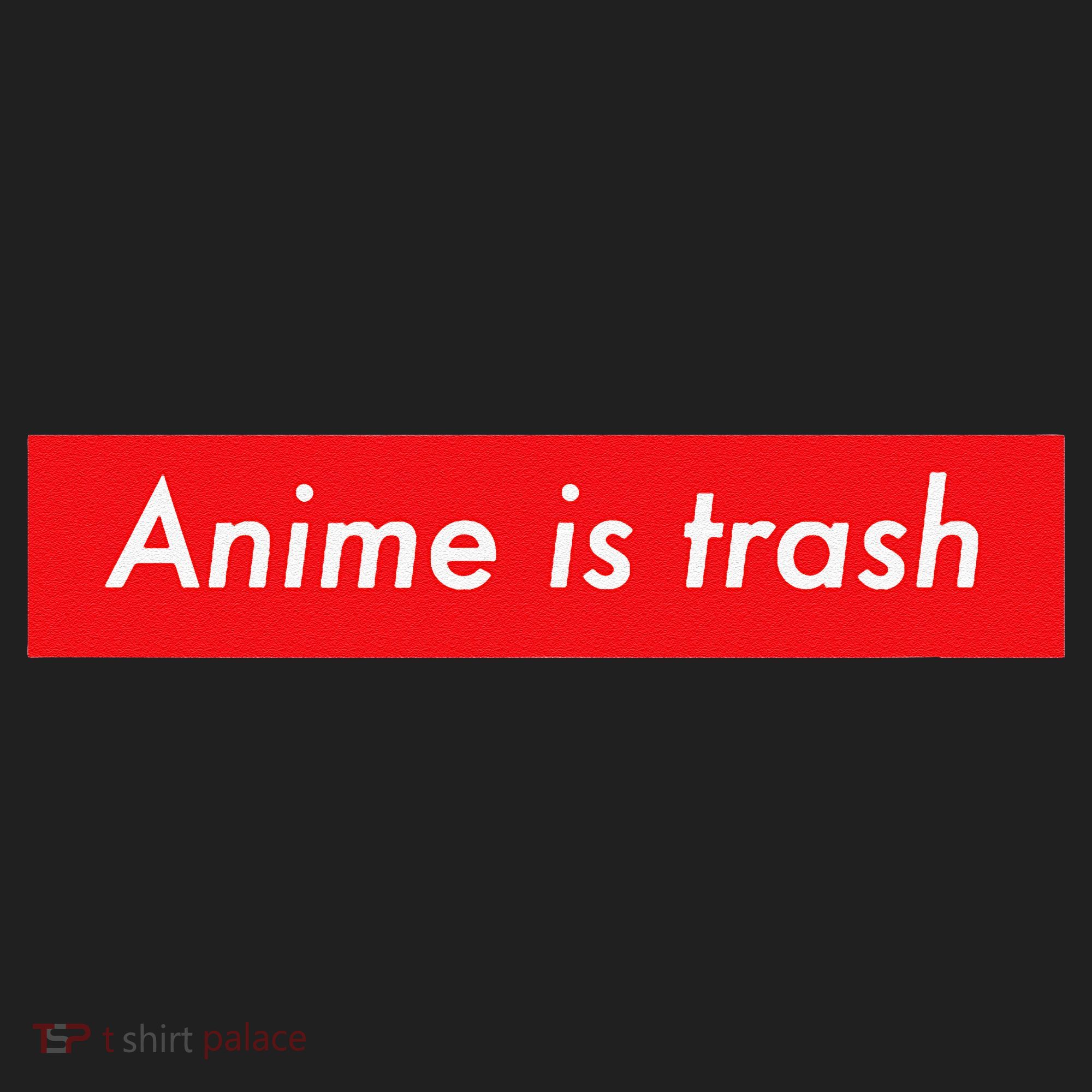 Anime Is Trash Graphic Sarcastic Meme For Gamers Beanie