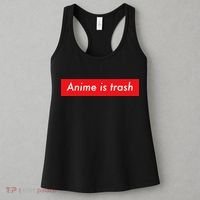 Anime Is Trash Graphic Sarcastic Meme For Gamers Women's Tank Top thumb 3