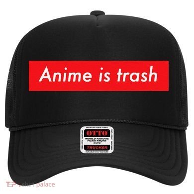 Anime Is Trash Graphic Sarcastic Meme For Gamers Hat