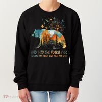 And Into The Forest I Go To Lose My Mind Camping Bear Women's Sweatshirt thumb 0