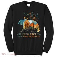 And Into The Forest I Go To Lose My Mind Camping Bear Sweatshirt thumb 0