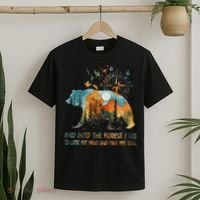 And Into The Forest I Go To Lose My Mind Camping Bear T-Shirt thumb 2