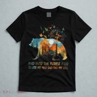 And Into The Forest I Go To Lose My Mind Camping Bear T-Shirt thumb 5