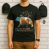 And Into The Forest I Go To Lose My Mind Camping Bear T-Shirt thumb 6