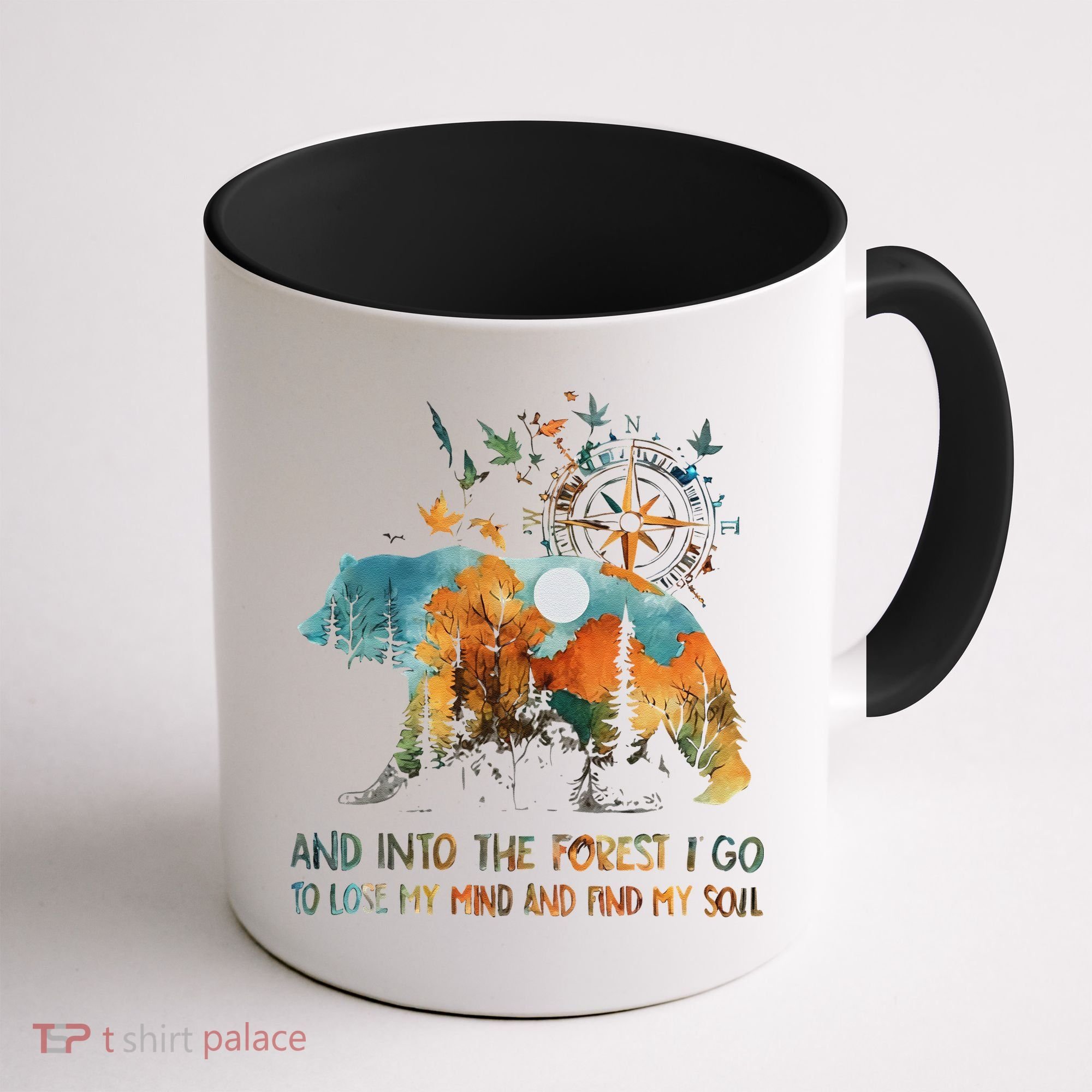 And Into The Forest I Go To Lose My Mind Camping Bear Coffee Mug